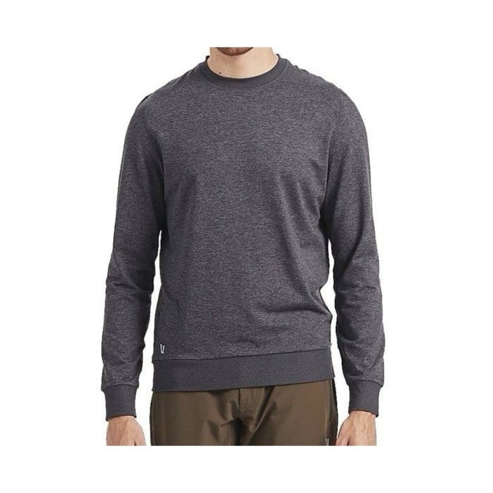 Vuori Ponto Performance Crew Charcoal Heather- Men's Size Large